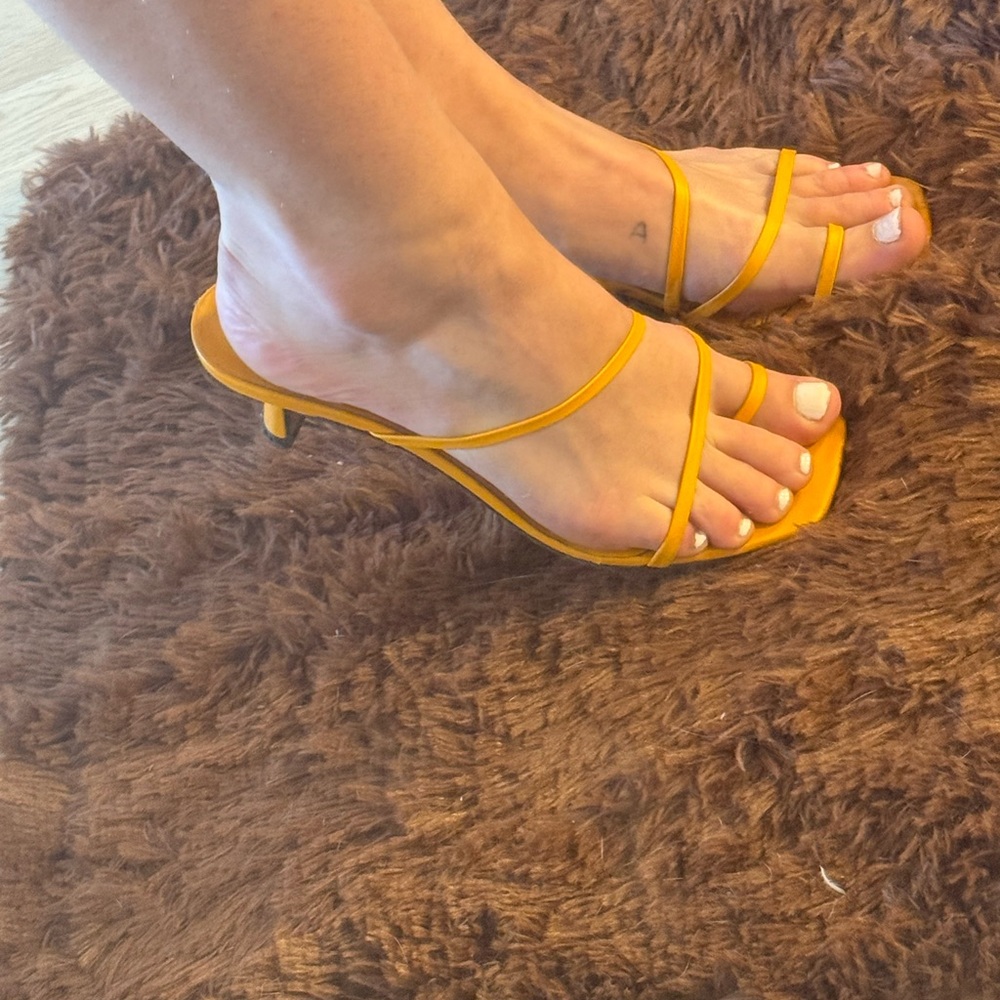 Neous Orange Strappy Heels - Picture 9 of 11